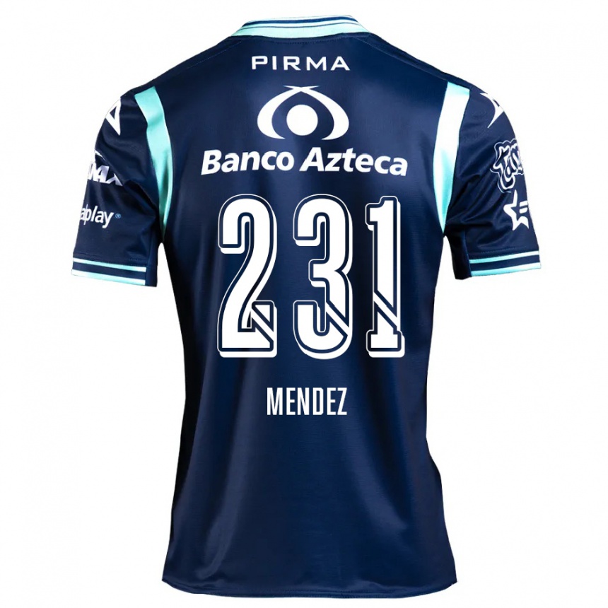 Gyermek Labdarúgás Alejandro Méndez #231 Sötétkék Idegenbeli Jersey 2024/25 Mez Póló Ing