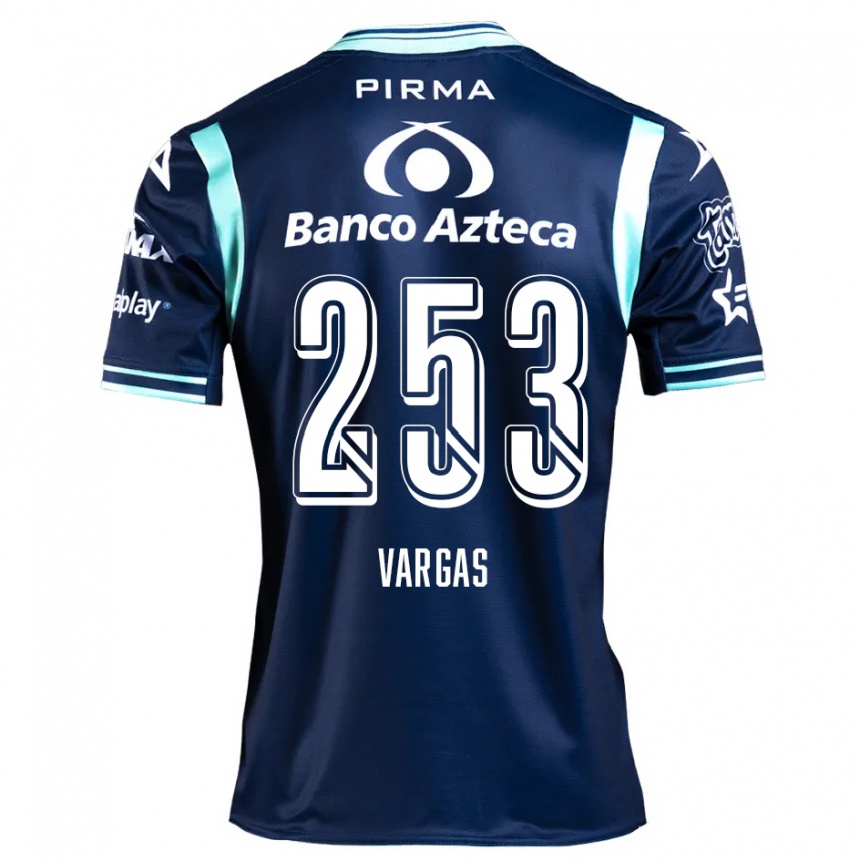 Gyermek Labdarúgás Edwin Vargas #253 Sötétkék Idegenbeli Jersey 2024/25 Mez Póló Ing