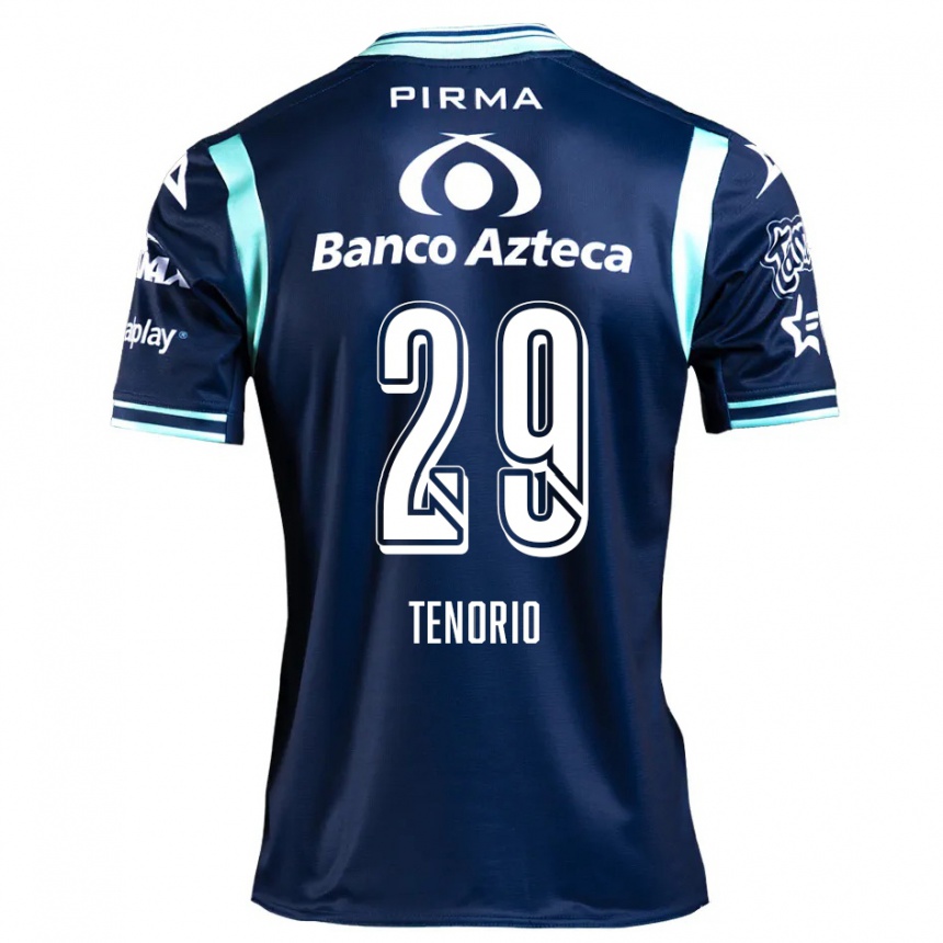 Gyermek Labdarúgás Jessica Tenorio #29 Sötétkék Idegenbeli Jersey 2024/25 Mez Póló Ing