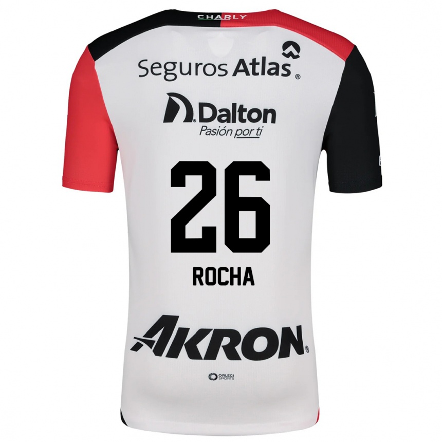 Gyermek Labdarúgás Aldo Rocha #26 Fehér Piros Fekete Idegenbeli Jersey 2024/25 Mez Póló Ing