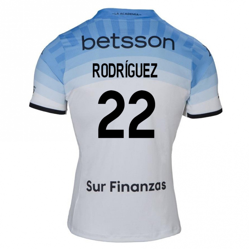 Gyermek Labdarúgás Baltasar Rodríguez #22 Fehér Kék Fekete Idegenbeli Jersey 2024/25 Mez Póló Ing