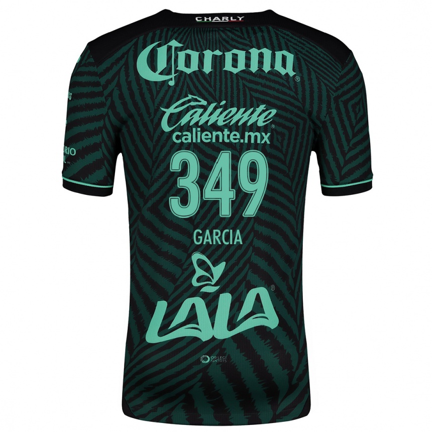 Gyermek Labdarúgás Diego García #349 Fekete Zöld Idegenbeli Jersey 2024/25 Mez Póló Ing