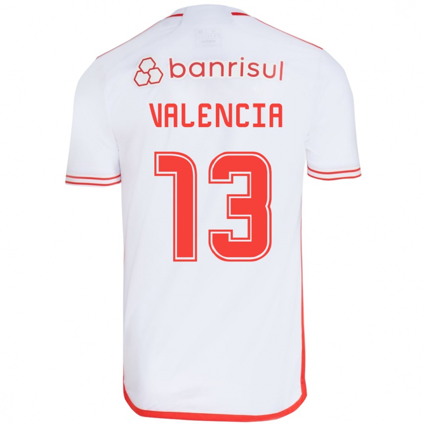 Gyermek Labdarúgás Enner Valencia #13 Fehér Piros Idegenbeli Jersey 2024/25 Mez Póló Ing