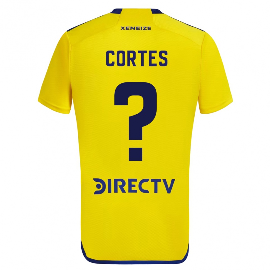 Gyermek Labdarúgás Brandon Cortés #0 Sárga Kék Idegenbeli Jersey 2024/25 Mez Póló Ing