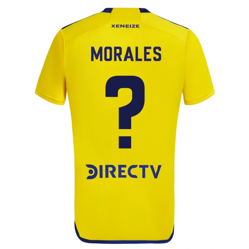 Gyermek Labdarúgás Gonzalo Morales #0 Sárga Kék Idegenbeli Jersey 2024/25 Mez Póló Ing