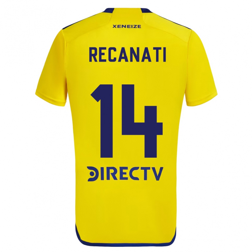 Gyermek Labdarúgás Bianca Recanati #14 Sárga Kék Idegenbeli Jersey 2024/25 Mez Póló Ing