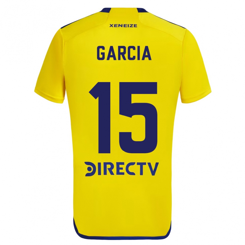 Gyermek Labdarúgás Ramiro Garcia #15 Sárga Kék Idegenbeli Jersey 2024/25 Mez Póló Ing