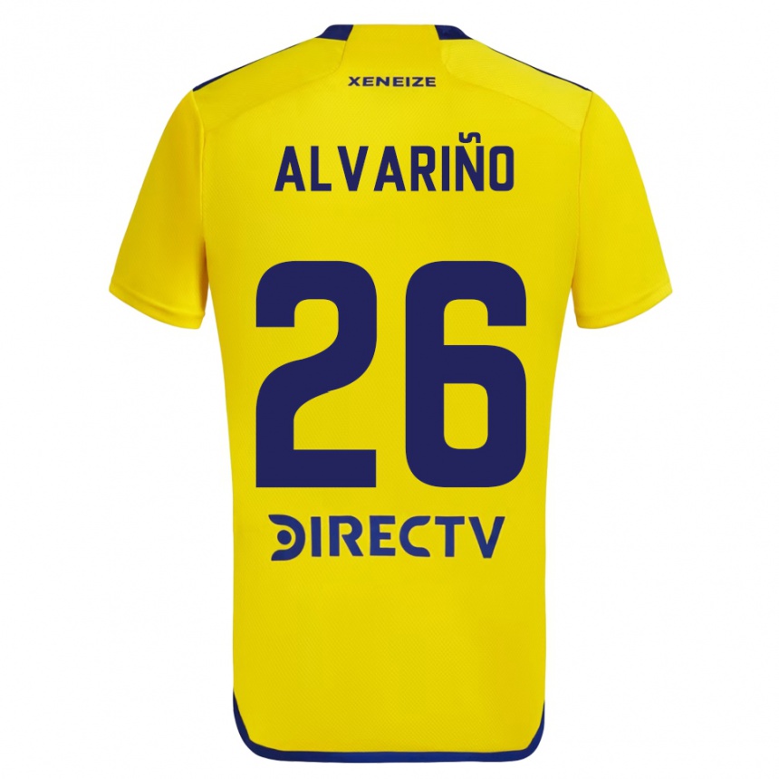 Gyermek Labdarúgás Alexis Alvariño #26 Sárga Kék Idegenbeli Jersey 2024/25 Mez Póló Ing