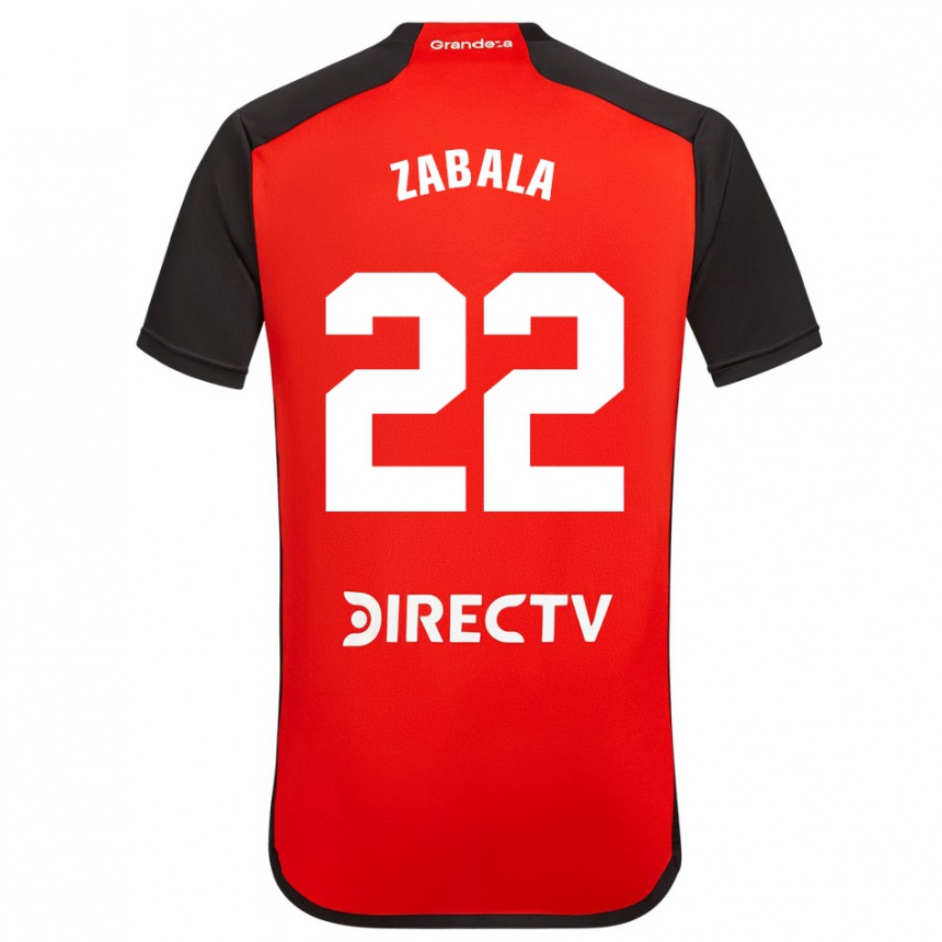 Gyermek Labdarúgás Daniel Zabala #22 Piros Fekete Fehér Idegenbeli Jersey 2024/25 Mez Póló Ing