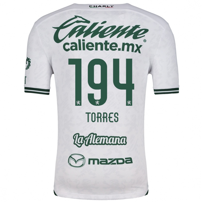 Gyermek Labdarúgás Erick Torres #194 Fehér Zöld Idegenbeli Jersey 2024/25 Mez Póló Ing