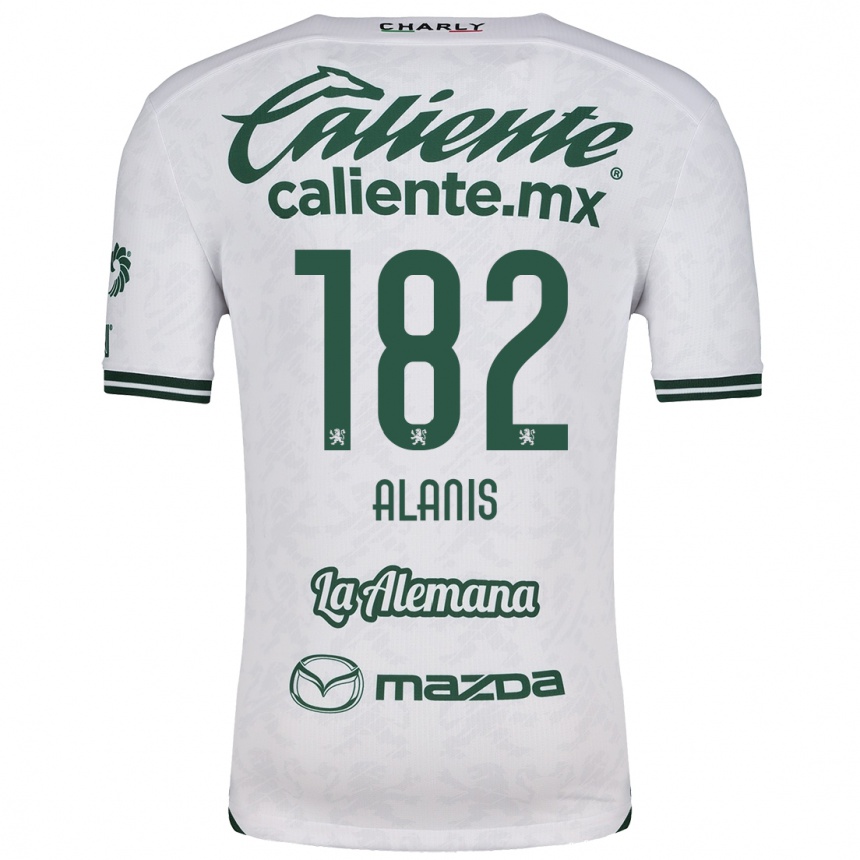 Gyermek Labdarúgás Alejandro Alanís #182 Fehér Zöld Idegenbeli Jersey 2024/25 Mez Póló Ing