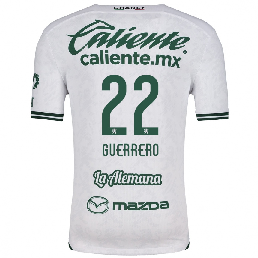 Gyermek Labdarúgás África Guerrero #22 Fehér Zöld Idegenbeli Jersey 2024/25 Mez Póló Ing