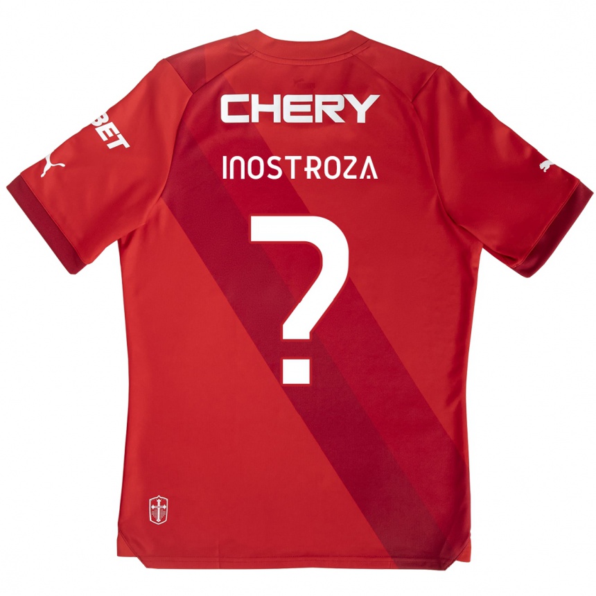 Gyermek Labdarúgás Fernando Inostroza #0 Piros Fehér Idegenbeli Jersey 2024/25 Mez Póló Ing