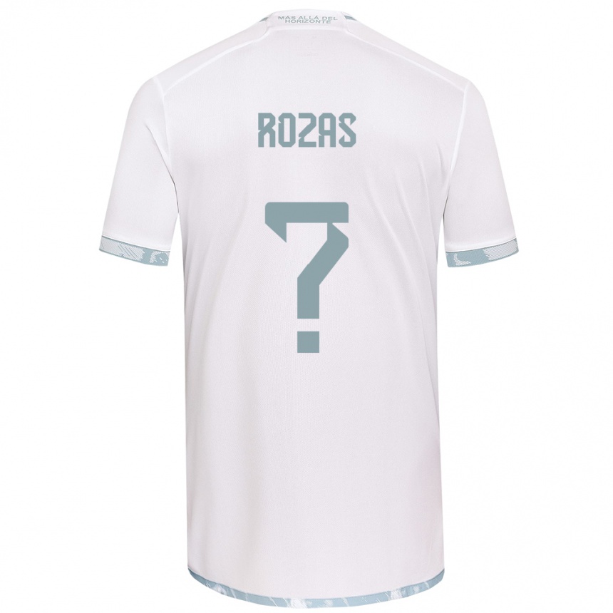 Gyermek Labdarúgás Sergio Rozas #0 Fehér Szürke Idegenbeli Jersey 2024/25 Mez Póló Ing