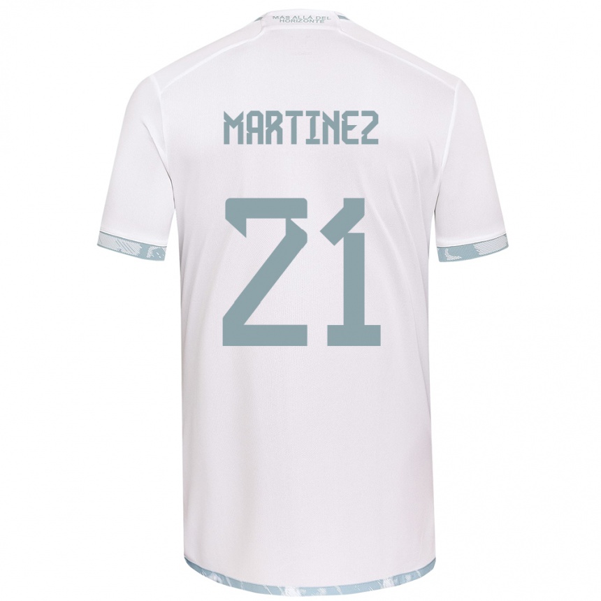 Gyermek Labdarúgás Maria Martínez #21 Fehér Szürke Idegenbeli Jersey 2024/25 Mez Póló Ing