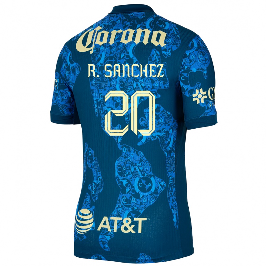 Gyermek Labdarúgás Richard Sánchez #20 Kék Sárga Idegenbeli Jersey 2024/25 Mez Póló Ing