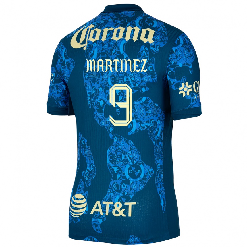 Gyermek Labdarúgás Katty Martinez #9 Kék Sárga Idegenbeli Jersey 2024/25 Mez Póló Ing