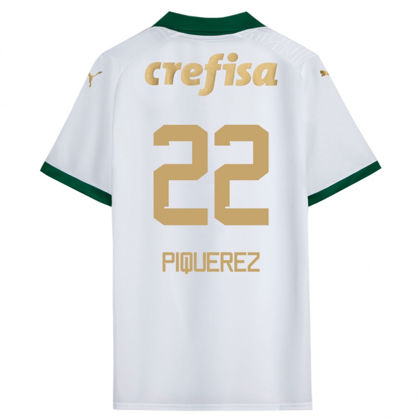 Gyermek Labdarúgás Joaquín Piquerez #22 Fehér Zöld Idegenbeli Jersey 2024/25 Mez Póló Ing