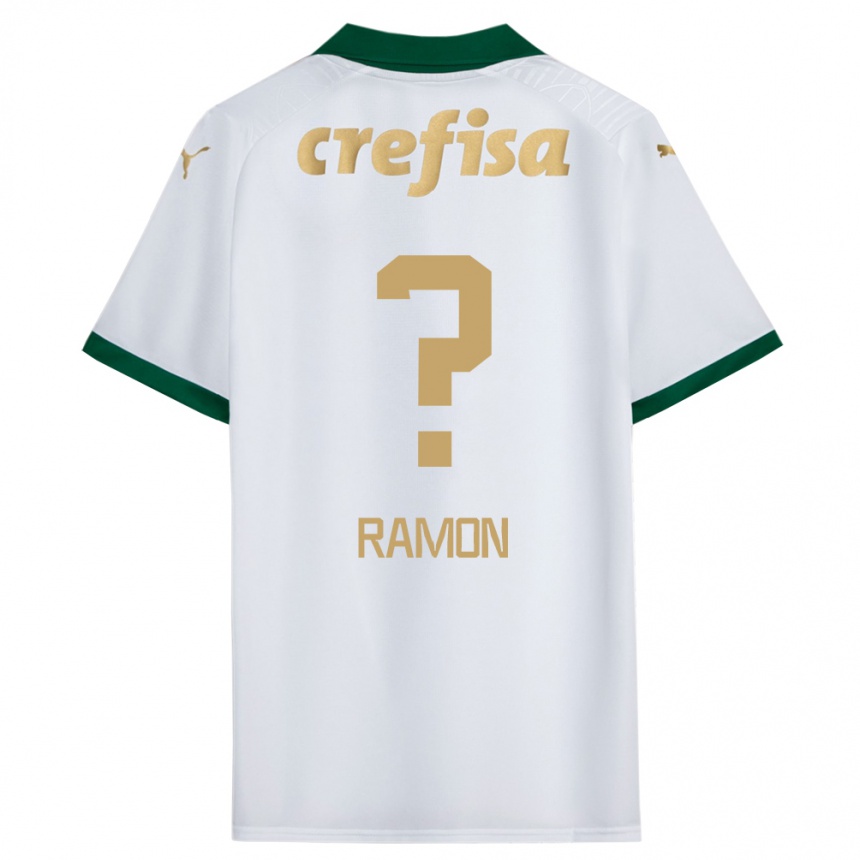 Gyermek Labdarúgás Ramon #0 Fehér Zöld Idegenbeli Jersey 2024/25 Mez Póló Ing