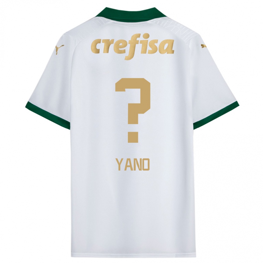 Gyermek Labdarúgás Luiz Yano #0 Fehér Zöld Idegenbeli Jersey 2024/25 Mez Póló Ing