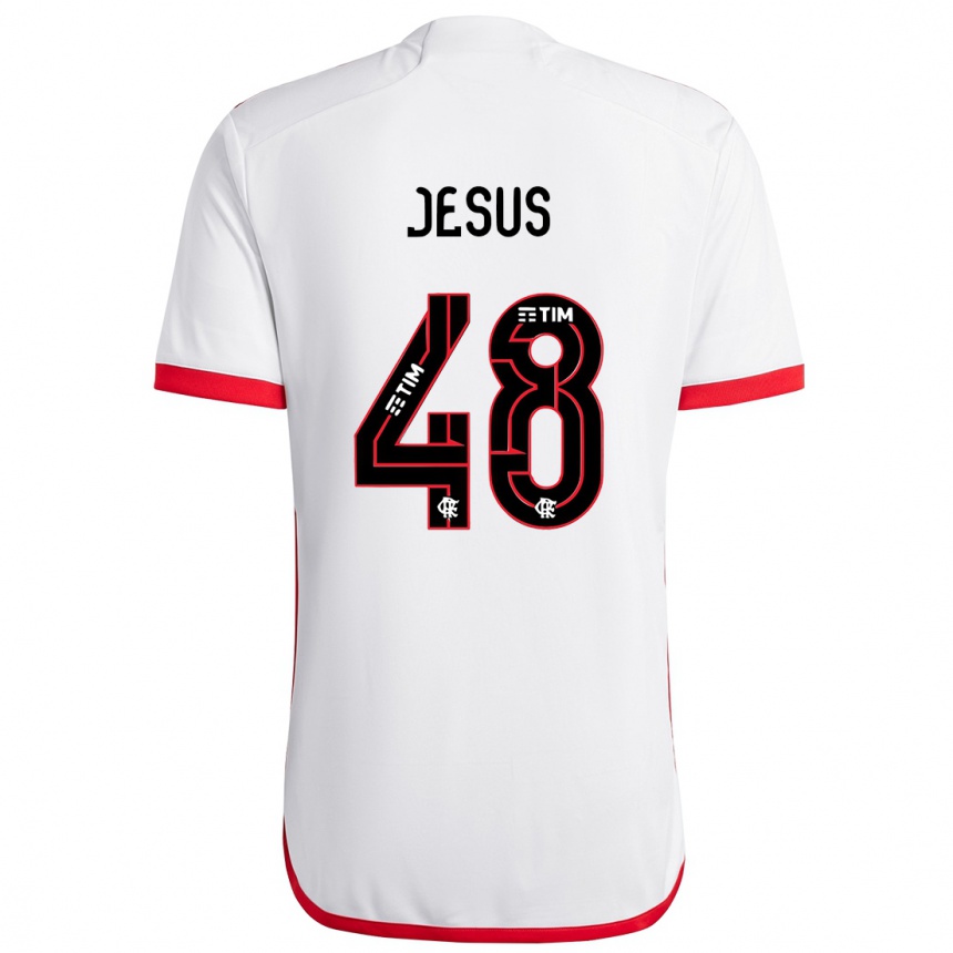 Gyermek Labdarúgás Igor Jesus #48 Fehér Piros Idegenbeli Jersey 2024/25 Mez Póló Ing