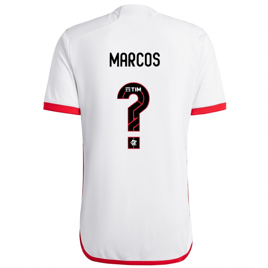 Gyermek Labdarúgás João Marcos #0 Fehér Piros Idegenbeli Jersey 2024/25 Mez Póló Ing