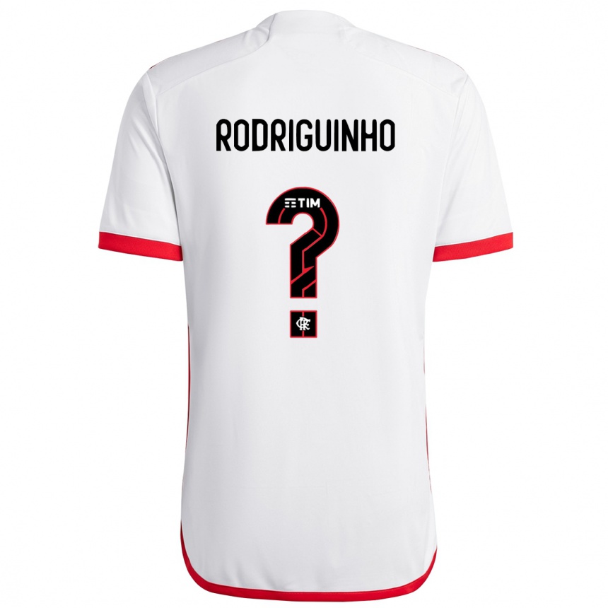 Gyermek Labdarúgás Rodriguinho #0 Fehér Piros Idegenbeli Jersey 2024/25 Mez Póló Ing