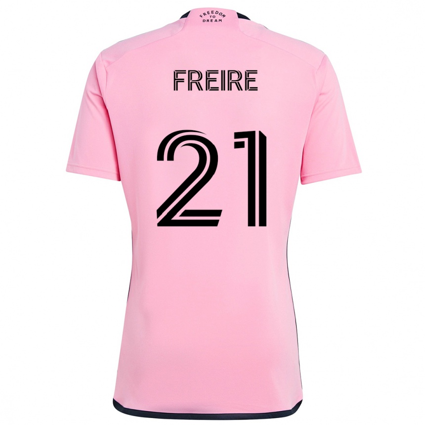 Férfi Labdarúgás Nicolas Freire #21 Rózsaszín Hazai Jersey 2024/25 Mez Póló Ing