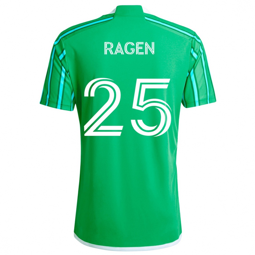 Férfi Labdarúgás Jackson Ragen #25 Zöld Fehér Hazai Jersey 2024/25 Mez Póló Ing