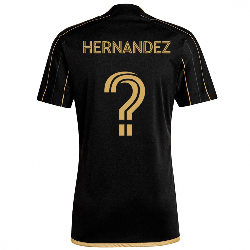 Férfi Labdarúgás Javier Hernandez #0 Fekete Arany Hazai Jersey 2024/25 Mez Póló Ing