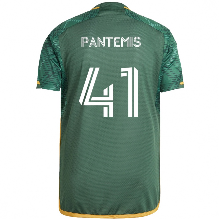 Férfi Labdarúgás James Pantemis #41 Zöld Narancs Hazai Jersey 2024/25 Mez Póló Ing