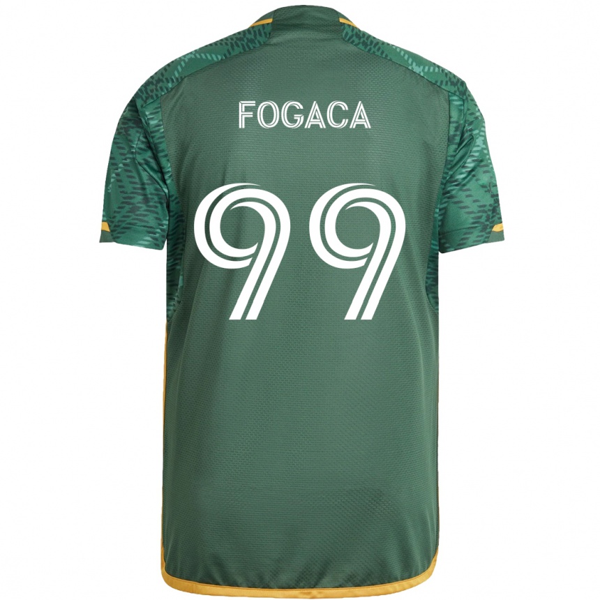 Férfi Labdarúgás Nathan Fogaça #99 Zöld Narancs Hazai Jersey 2024/25 Mez Póló Ing