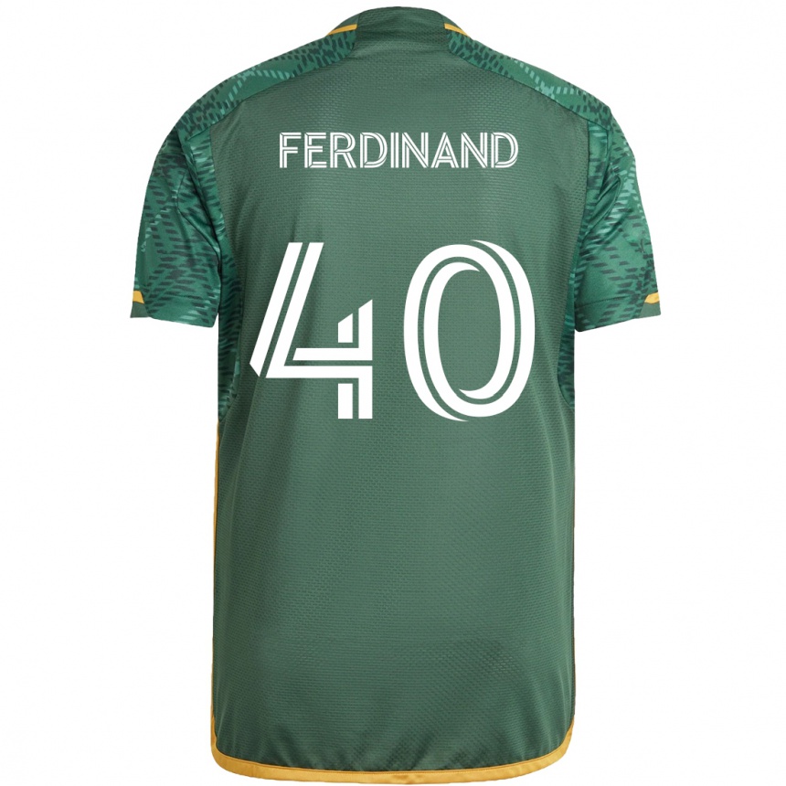 Férfi Labdarúgás Keesean Ferdinand #40 Zöld Narancs Hazai Jersey 2024/25 Mez Póló Ing