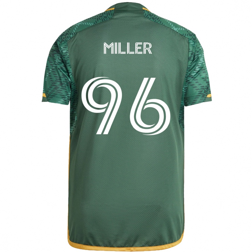 Férfi Labdarúgás Carver Miller #96 Zöld Narancs Hazai Jersey 2024/25 Mez Póló Ing