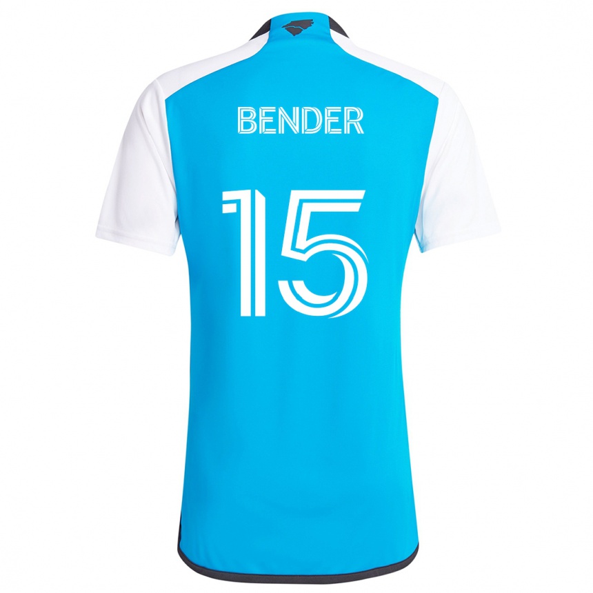 Férfi Labdarúgás Ben Bender #15 Kék Fehér Hazai Jersey 2024/25 Mez Póló Ing