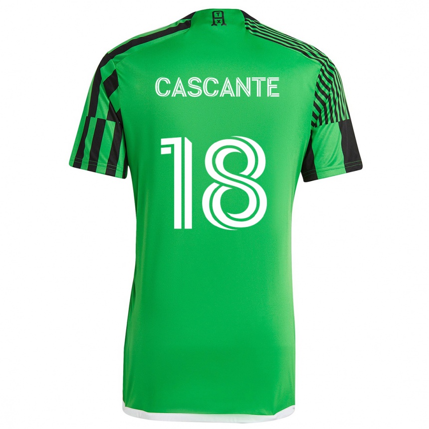 Férfi Labdarúgás Julio Cascante #18 Zöld Fekete Hazai Jersey 2024/25 Mez Póló Ing