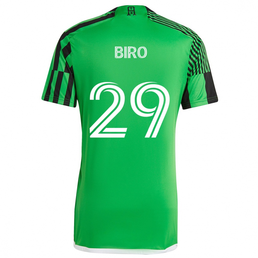 Férfi Labdarúgás Guilherme Biro #29 Zöld Fekete Hazai Jersey 2024/25 Mez Póló Ing