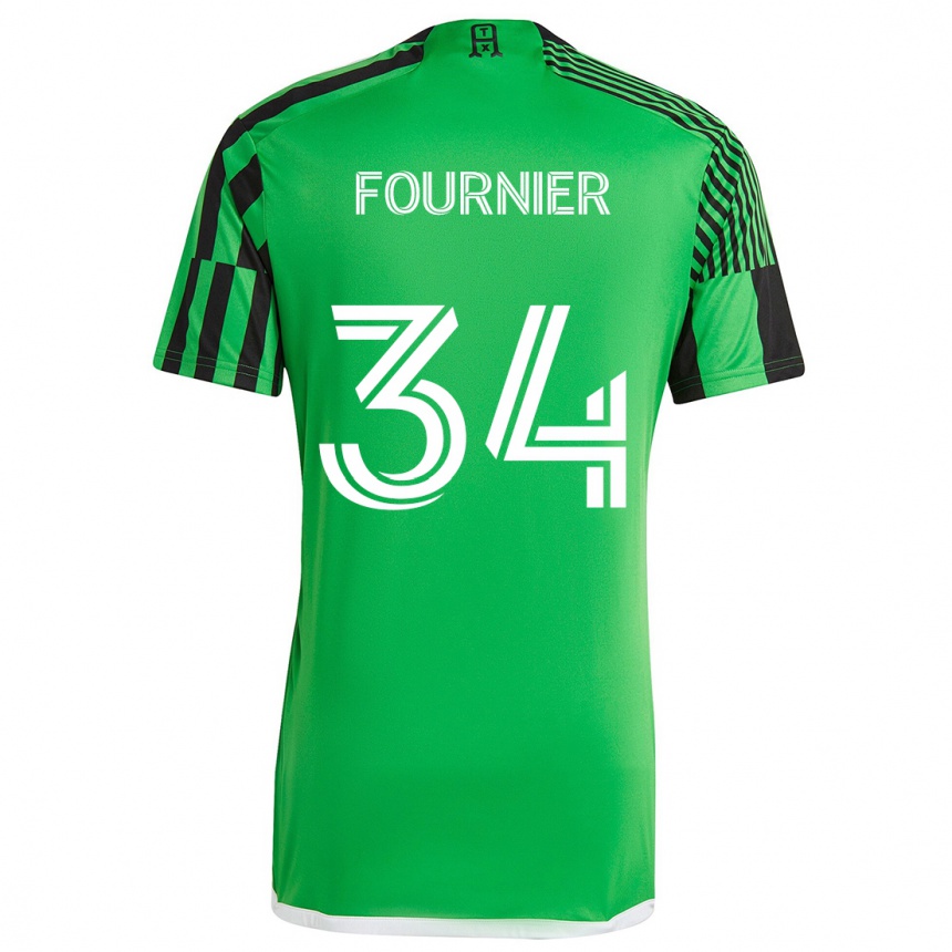 Férfi Labdarúgás Drake Fournier #34 Zöld Fekete Hazai Jersey 2024/25 Mez Póló Ing