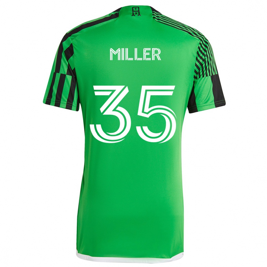 Férfi Labdarúgás Mason Miller #35 Zöld Fekete Hazai Jersey 2024/25 Mez Póló Ing