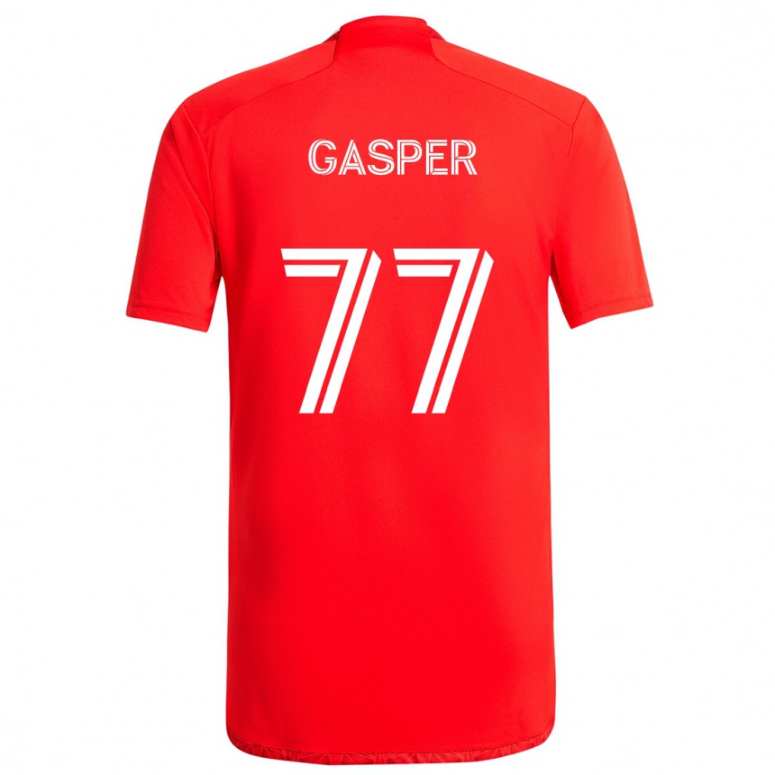 Férfi Labdarúgás Chase Gasper #77 Piros Fehér Hazai Jersey 2024/25 Mez Póló Ing