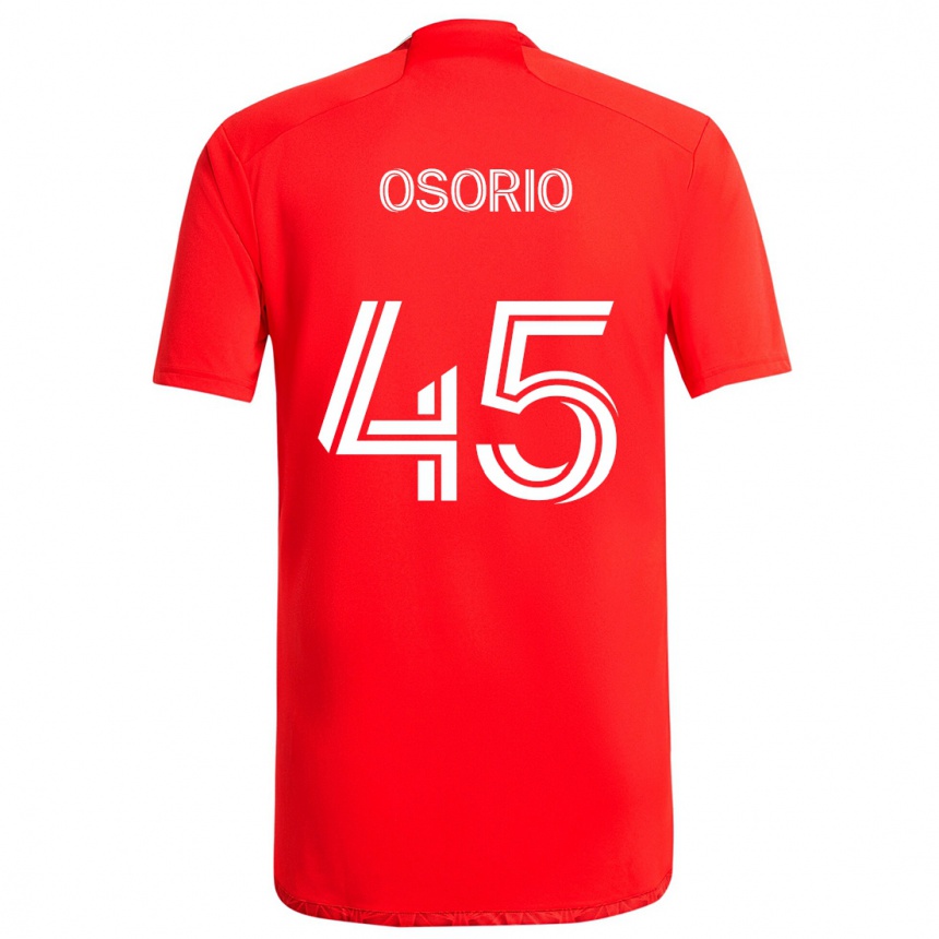 Férfi Labdarúgás Harold Osorio #45 Piros Fehér Hazai Jersey 2024/25 Mez Póló Ing