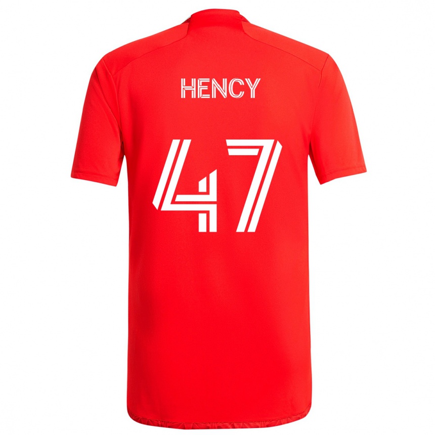 Férfi Labdarúgás Billy Hency #47 Piros Fehér Hazai Jersey 2024/25 Mez Póló Ing