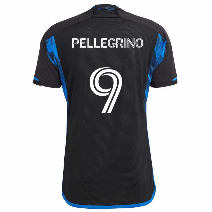 Férfi Labdarúgás Amahl Pellegrino #9 Kék Fekete Hazai Jersey 2024/25 Mez Póló Ing