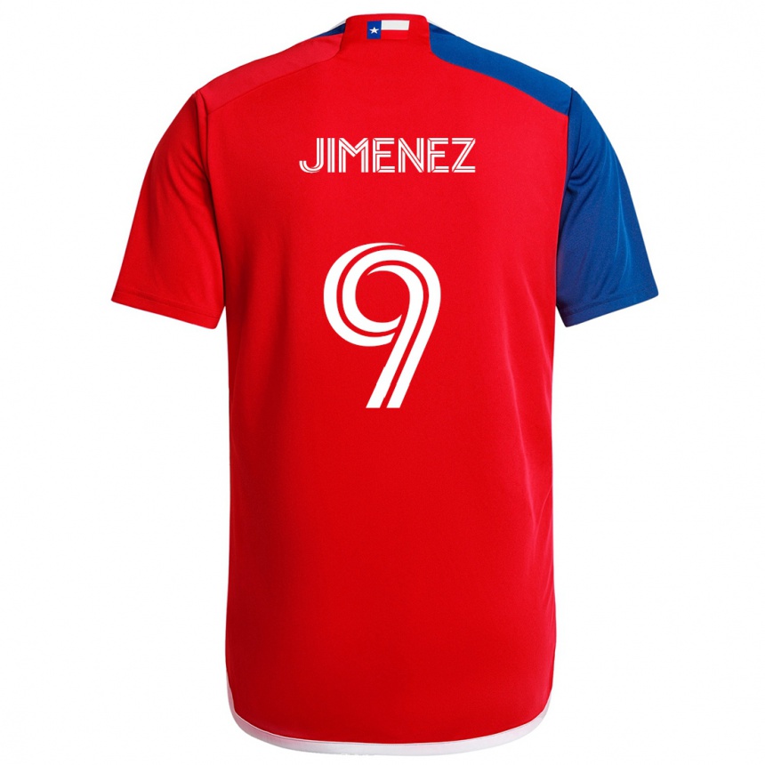 Férfi Labdarúgás Jesús Jiménez #9 Kék Piros Hazai Jersey 2024/25 Mez Póló Ing