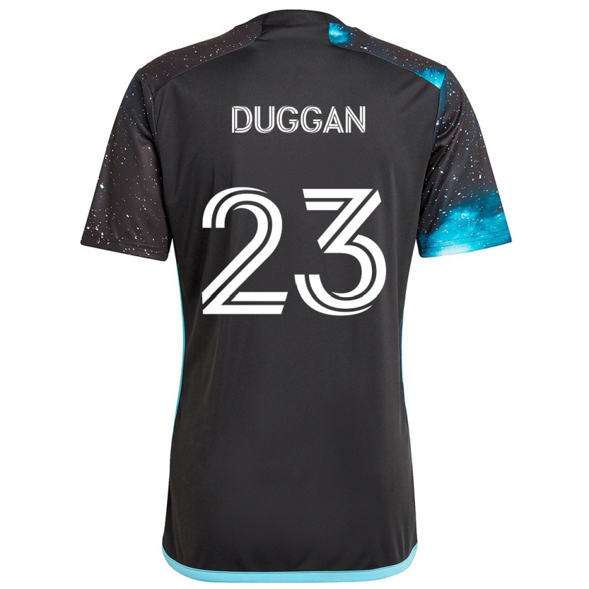 Férfi Labdarúgás Morris Duggan #23 Fekete Kék Hazai Jersey 2024/25 Mez Póló Ing