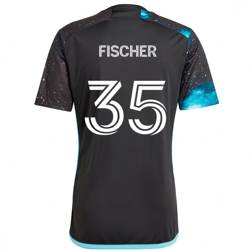 Férfi Labdarúgás Britton Fischer #35 Fekete Kék Hazai Jersey 2024/25 Mez Póló Ing