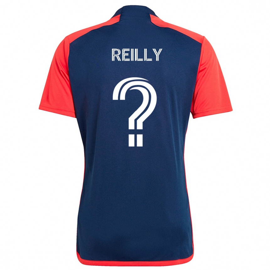 Férfi Labdarúgás Aidan Reilly #0 Kék Piros Hazai Jersey 2024/25 Mez Póló Ing