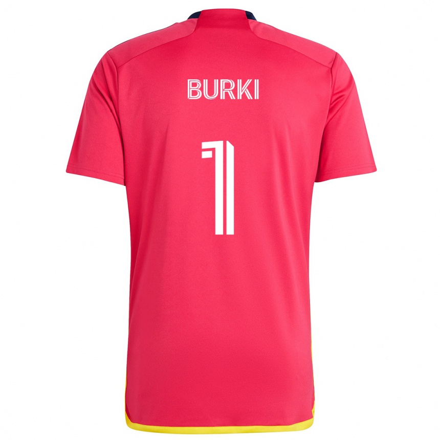 Férfi Labdarúgás Roman Bürki #1 Piros Kék Hazai Jersey 2024/25 Mez Póló Ing