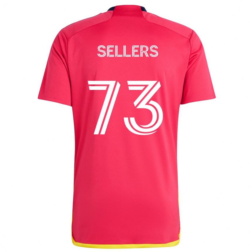 Férfi Labdarúgás Braydon Sellers #73 Piros Kék Hazai Jersey 2024/25 Mez Póló Ing