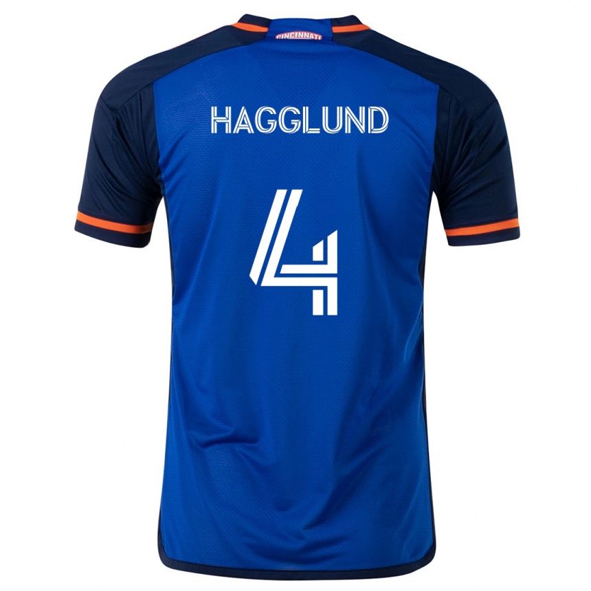 Férfi Labdarúgás Nick Hagglund #4 Kék Fehér Hazai Jersey 2024/25 Mez Póló Ing